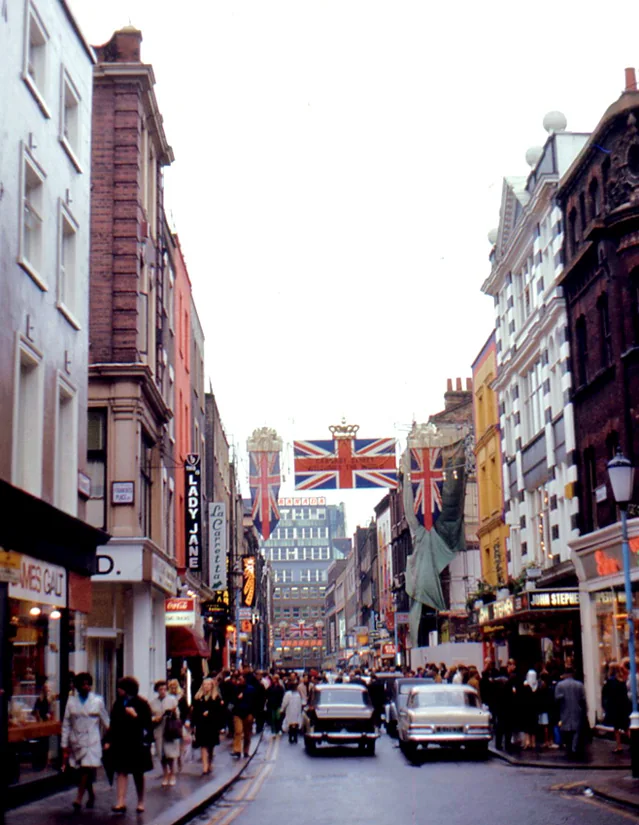 Carnaby Street in London during 1968