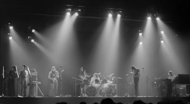 Pink Floyd performing at Earls Court in London in 1973