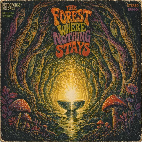 Album cover for The Forest Where Nothing Stays by RetroForge Records