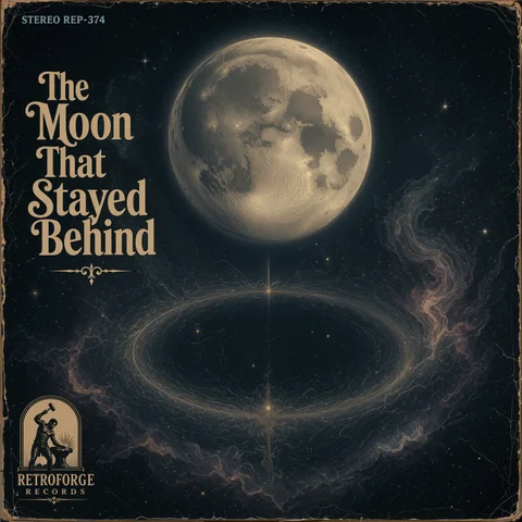 Album cover for The Moon That Stayed Behind by RetroForge Records