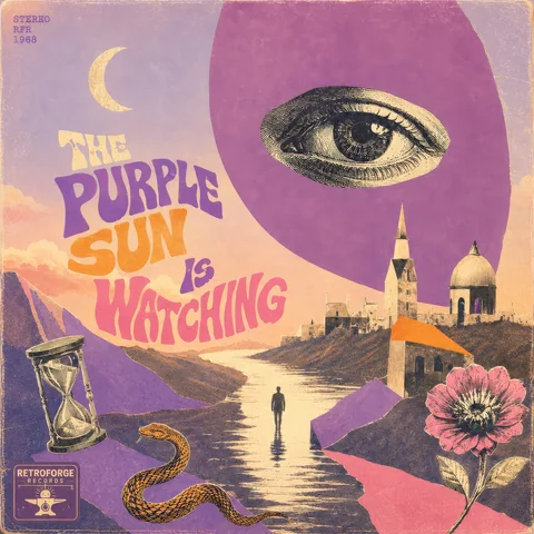 Album cover for The Purple Sun Is Watching by RetroForge Records