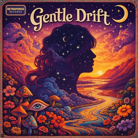 Album cover for The Soft Geometry of Dreams by RetroForge Records