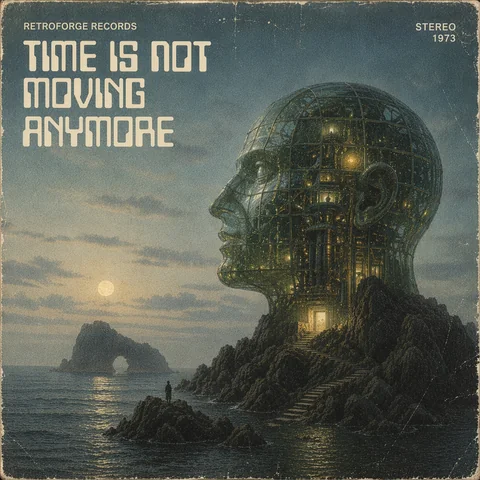 Album cover for Time Is Not Moving Anymore by RetroForge Records