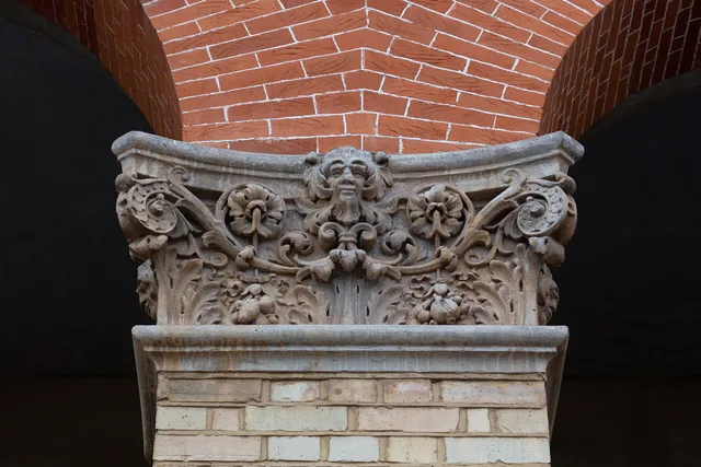 Detail of a pillar capital at Alexandra Palace, London