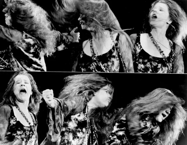 A montage of Janis Joplin performing in 1969