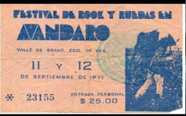 A ticket for Festival Rock y Ruedas de Avándaro