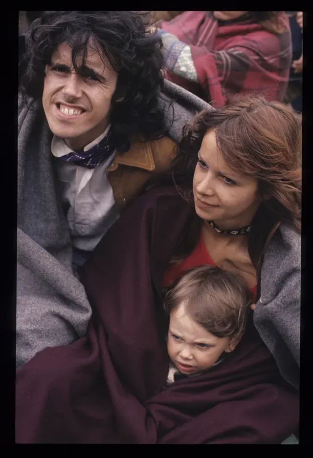 Donovan and family at the Bath Festival in 1970