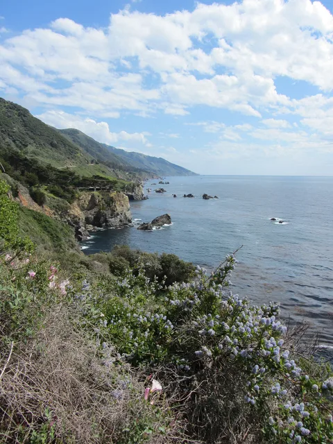 Esalen Institute buildings on the cliffs of Big Sur