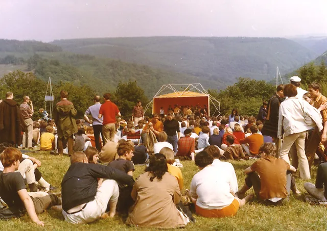 A third archival photograph connected with the Burg Waldeck festivals