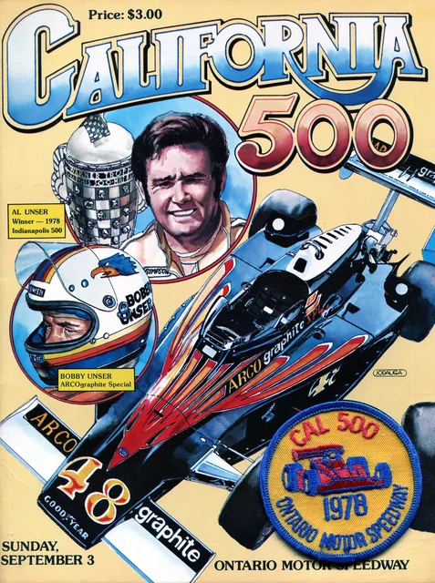 Program cover for the 1978 California 500 at Ontario Motor Speedway