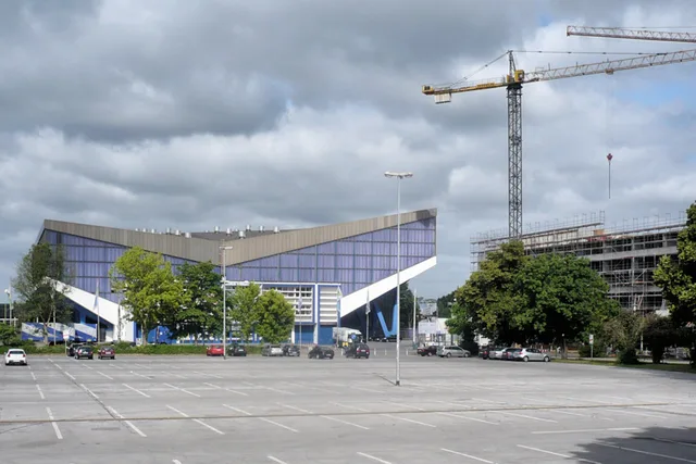 Grugahalle and neighbouring hotel development