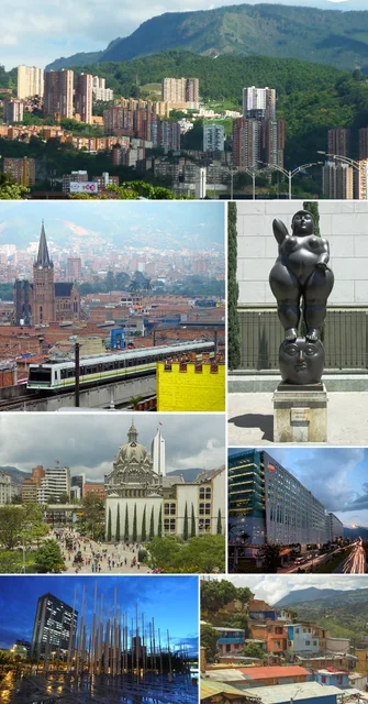 A modern montage of Medellín