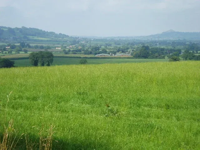Festival fields at Worthy Farm near Pilton in a later photograph