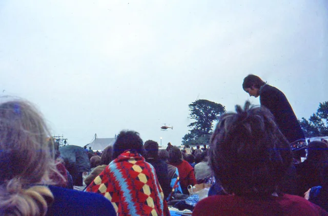 Audience and festival landscape at the 1969 Isle of Wight Festival