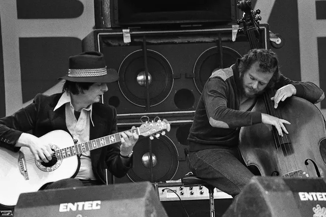 Philippe Catherine and Niels-Henning Ørsted Pedersen performing at Jazz Bilzen in 1978