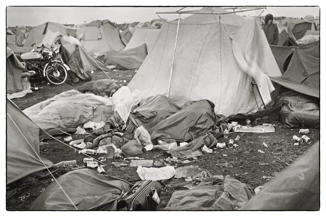 Tent camp at the Fehmarn festival in 1970