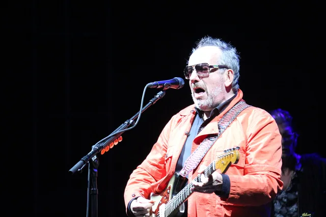Elvis Costello performing at the Memorial Park Concert in Omaha on Aug. 28, 2021. Please credit Matt A.J. if used elsewhere.