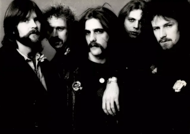 The Eagles in a 1975 press photograph