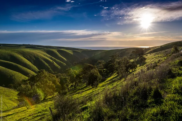 The Myponga landscape in a later photograph