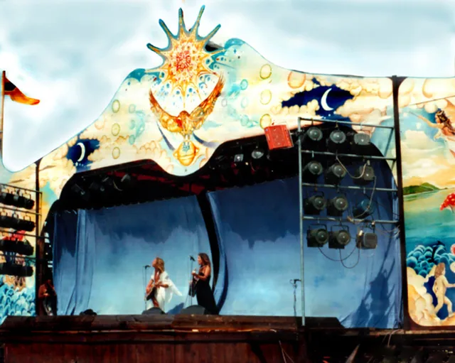Negative Theatre on Nambassa's main stage in 1979