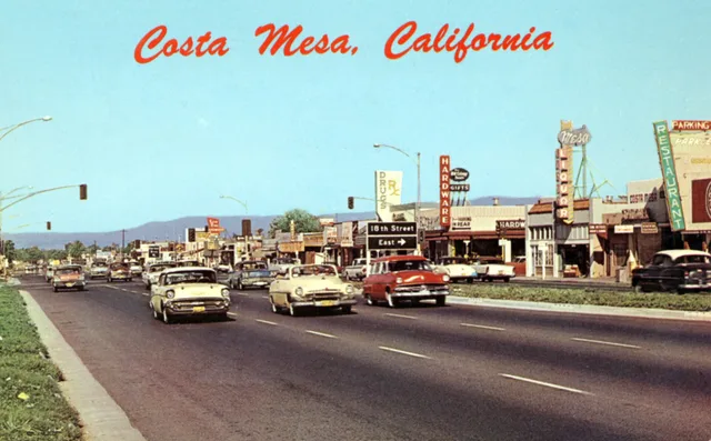 Newport Boulevard in Costa Mesa during the 1950s
