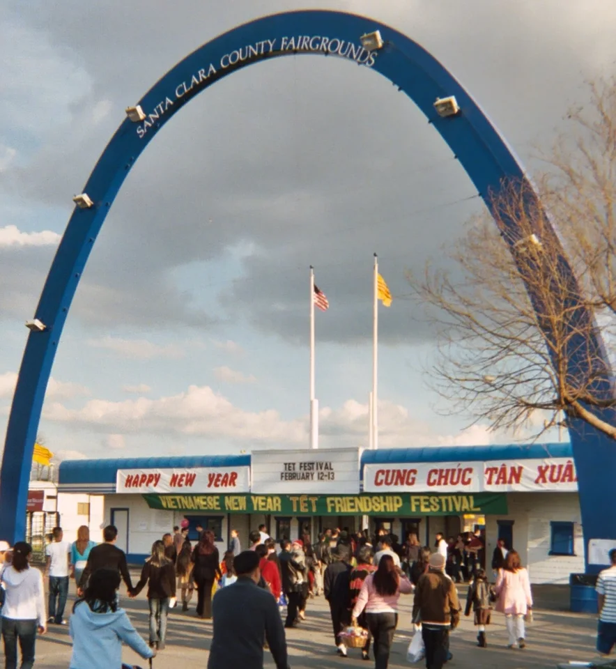 Entrance to the Santa Clara County Fairgrounds in a later photograph