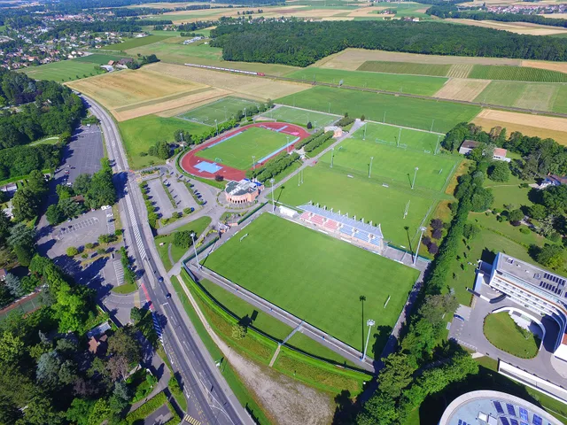 An aerial view of the Colovray site in Nyon