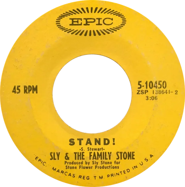 US single label for Stand by Sly and the Family Stone