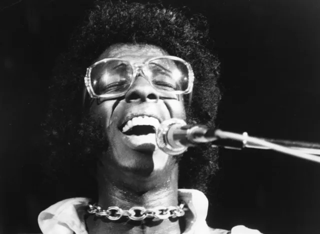 Sly Stone performing at Woodstock in 1969
