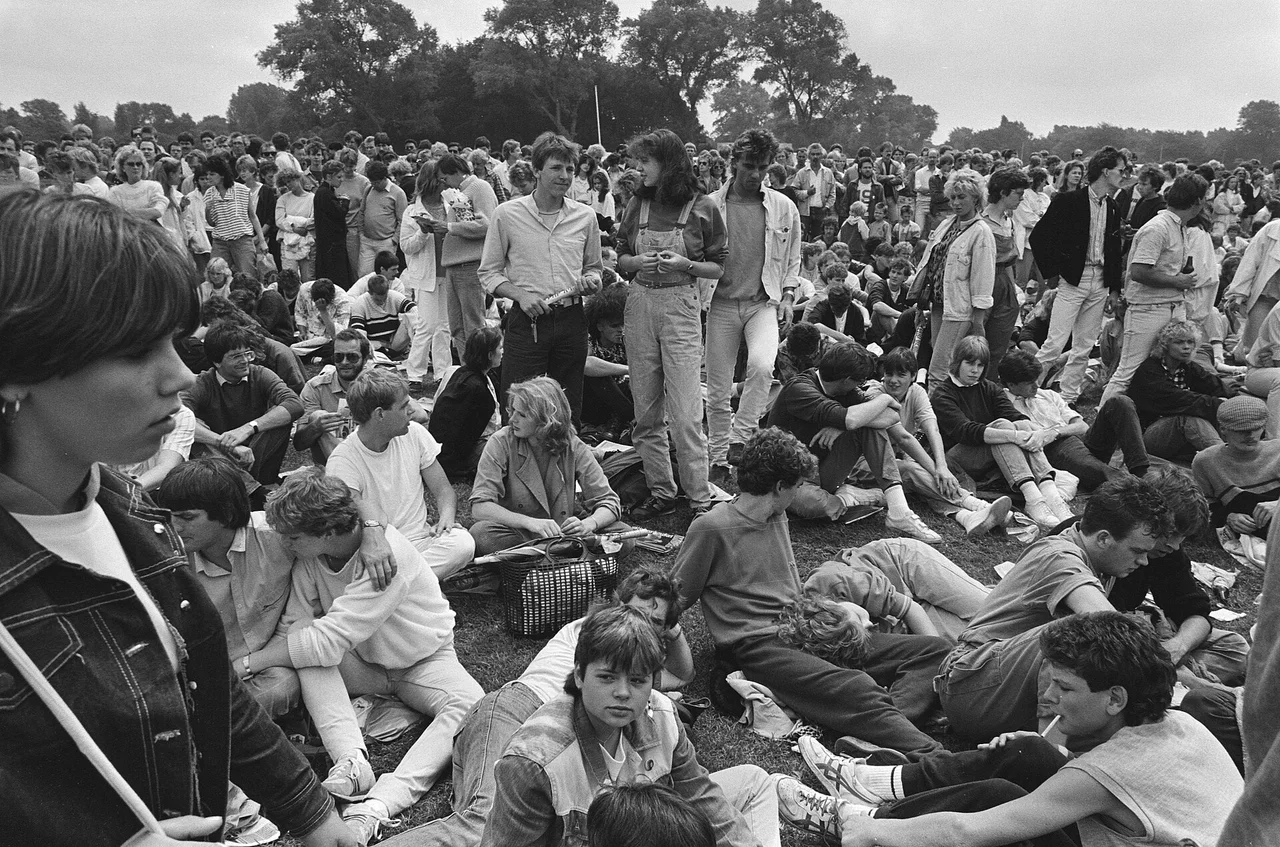Visitors at Parkpop in The Hague's Zuiderpark
