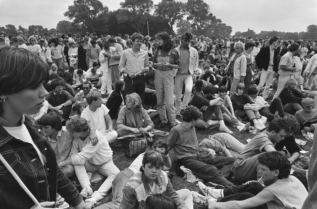Visitors at Parkpop in The Hague's Zuiderpark