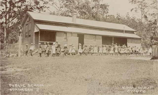 Historic postcard view of Ourimbah Public School