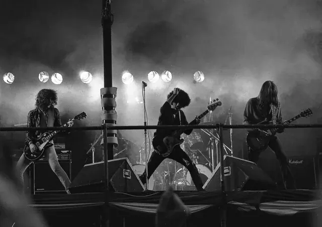 Thin Lizzy performing on the Pinkpop stage in 1978