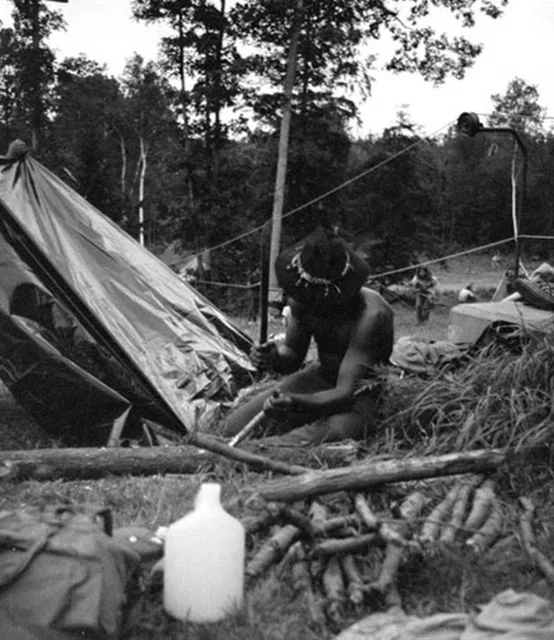 A tent at another American rock gathering in 1970
