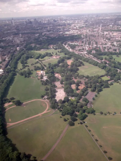 Aerial view of Victoria Park in east London