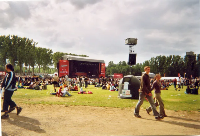 The Werchter festival field in a later photograph