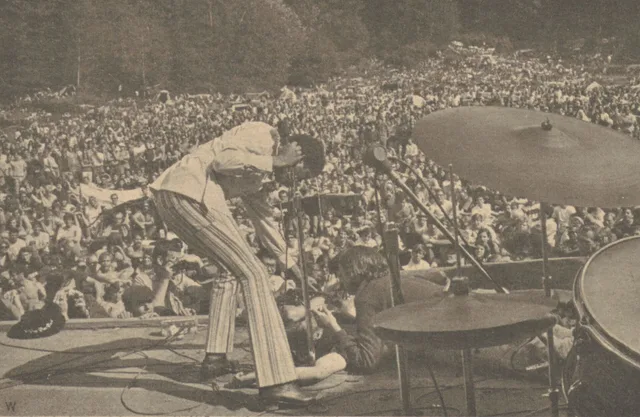An unidentified performer at the 1968 Sky River Rock Festival