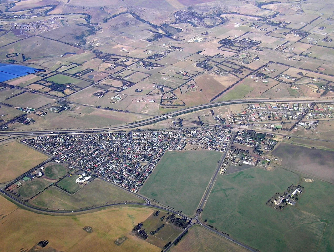 Aerial view of Diggers Rest, Victoria