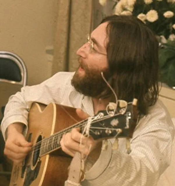 John Lennon during his 1969 peace campaign