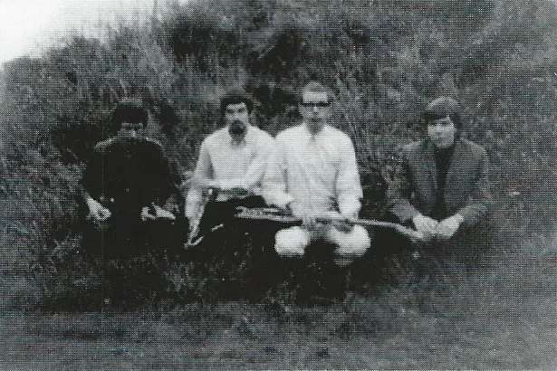 The Wilde Flowers pictured together, the group whose members later helped form Soft Machine and Caravan