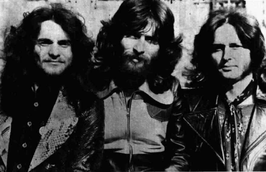 Italian progressive rock group Le Orme photographed in 1975