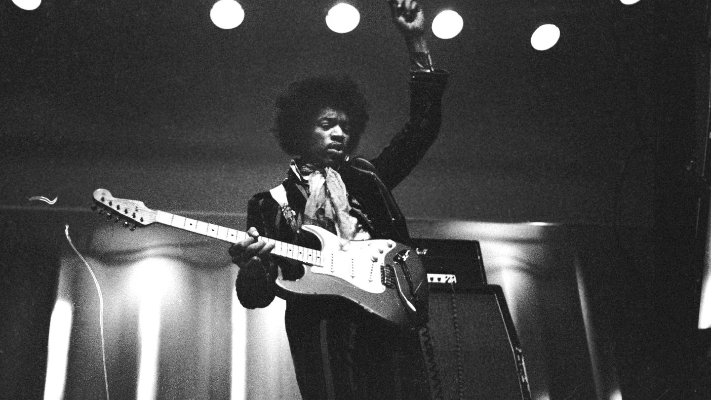 Jimi Hendrix performing with the Experience in Helsinki in May 1967