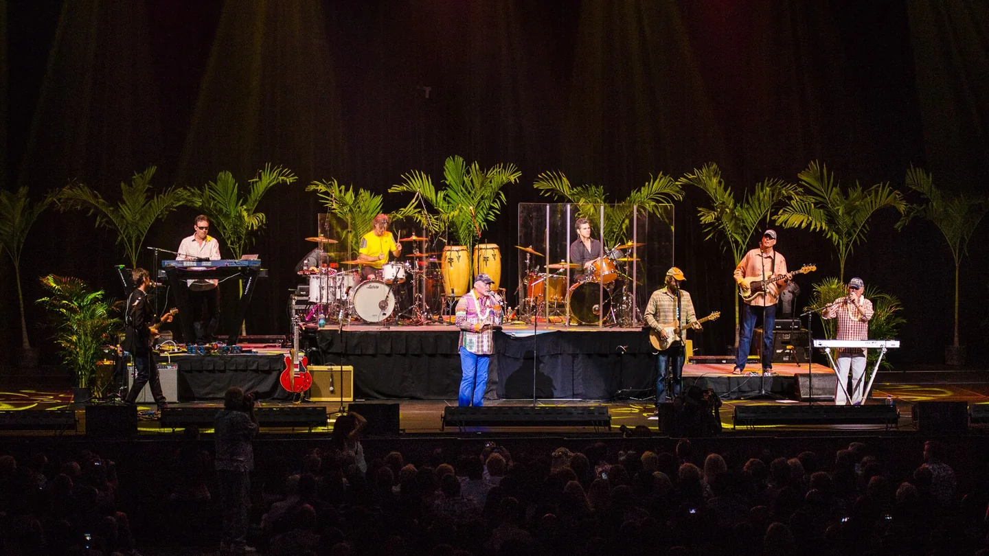 The Beach Boys performing onstage in Honolulu in January 2014