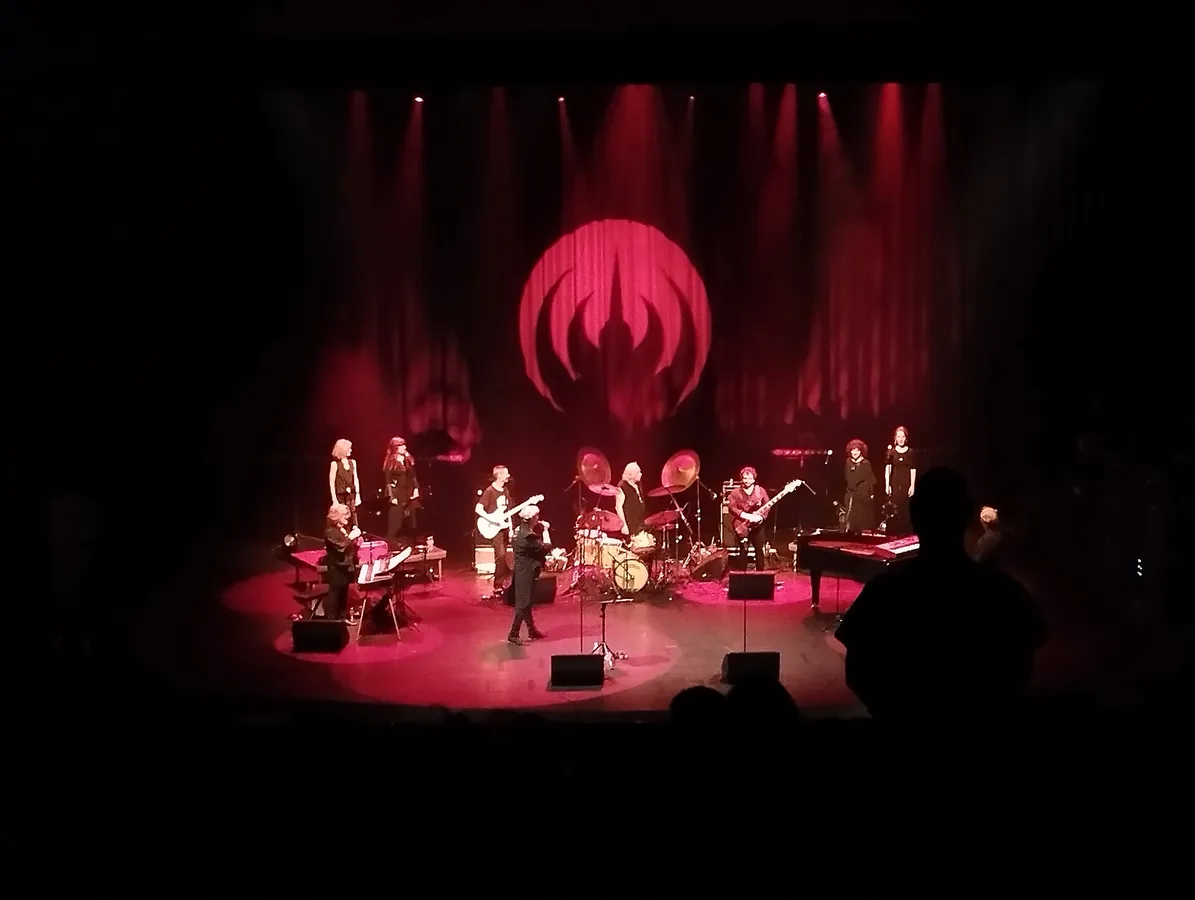 Magma performing onstage in May 2025 with Christian Vander at the drum kit